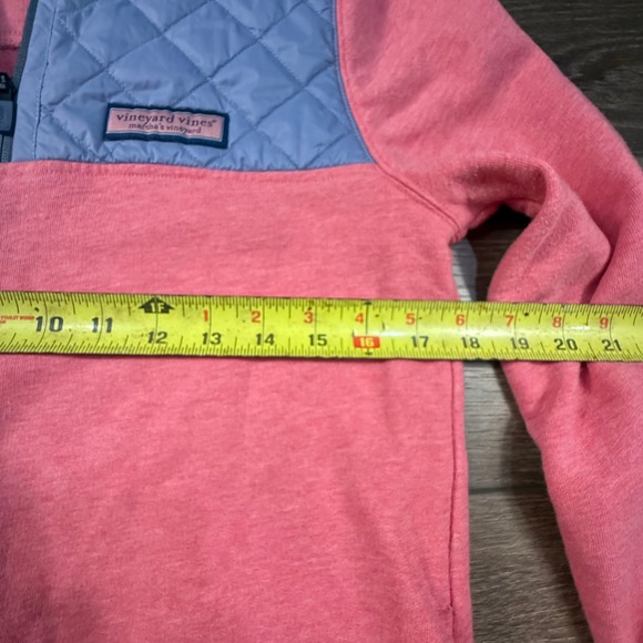 Vieyard Vines Quilted Kids Quilted Shep Shirt, Salmon Gray Pullover L 16 Classic - Picture 7 of 14